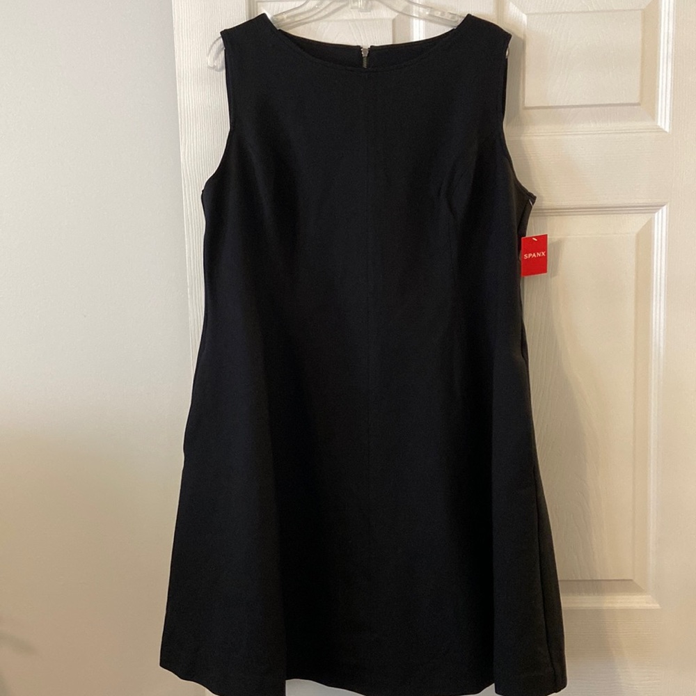SPANX  NWT 1X Spanx Perfect Fit and Flare Dress thicker material color black